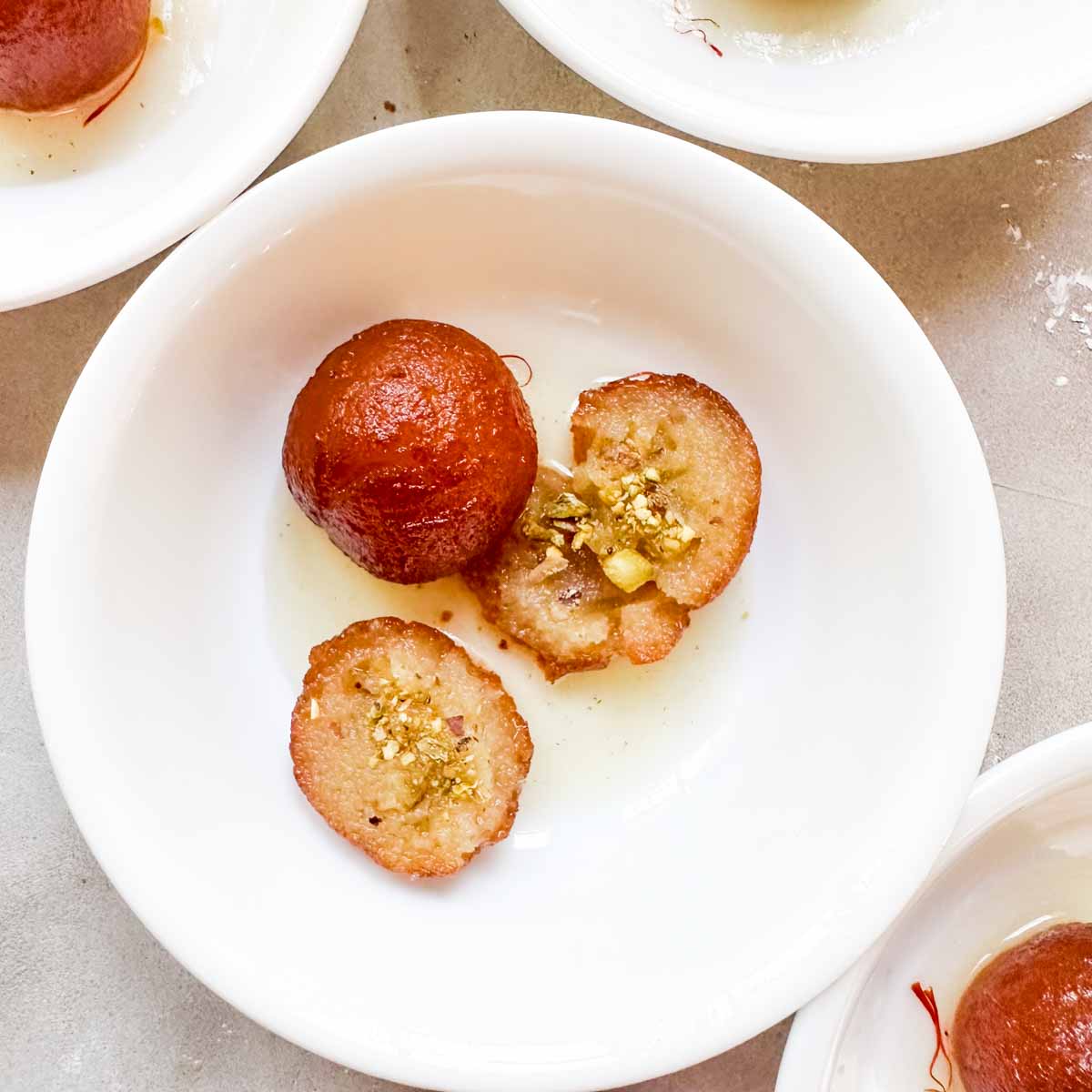 gulab jamun being prepared